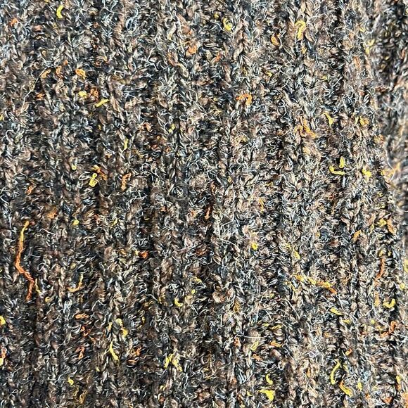 Vintage Alps Brown Marled V Neck‎ Pullover Sweater Cableknit Long Sleeves Medium - Picture 4 of 8